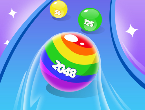 Jeu 2048 courir de magnifiques boules  en ligne