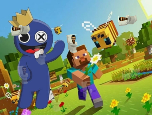 Jeu Rainbow Friends Minecraft Hidden Skibidi  en ligne