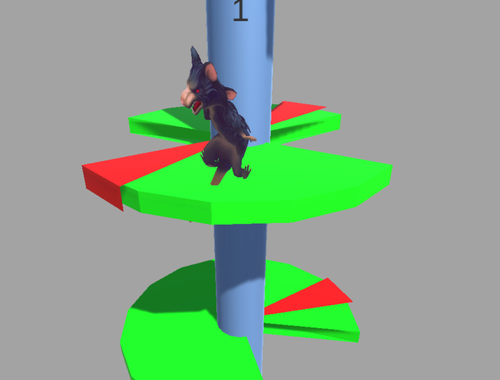 Jeu Ratomilton Helix Jump  en ligne