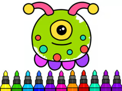 Jeu Livre de coloriage: Alien  en ligne