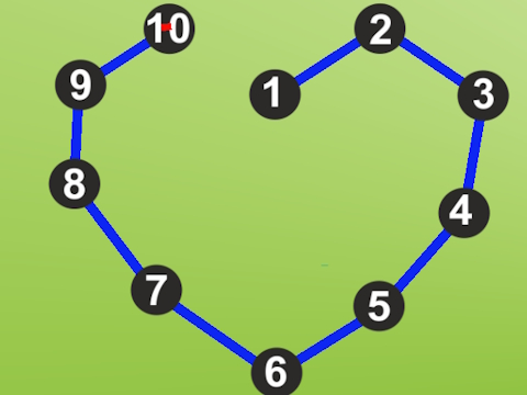 Jeu Formes à l'aide de points  en ligne
