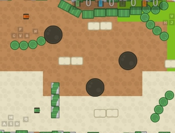 Jeu 1 2 3 4 joueurs Tank Game 2d  en ligne