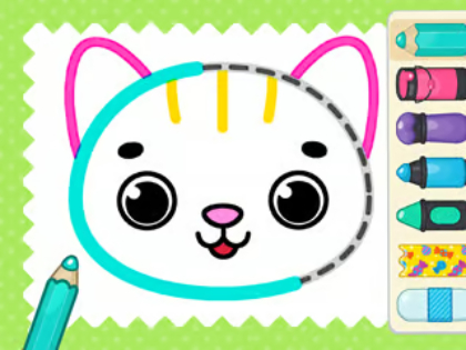 Jeu Livre de coloriage: mon chat  en ligne