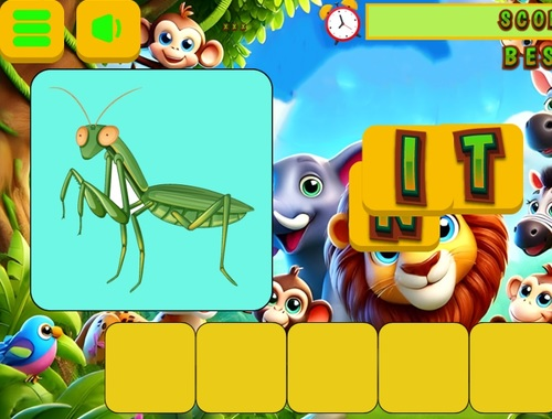 Jeu Animaux de mots pour les enfants  en ligne
