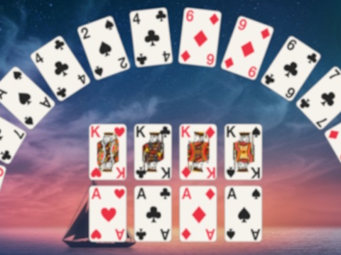 Jeu Solitaire croissant  en ligne