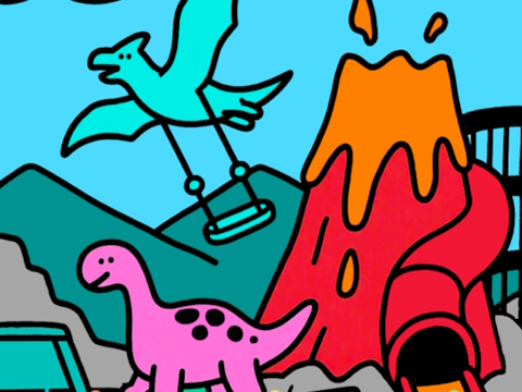 Jeu Couleur par Code Dino Park  en ligne