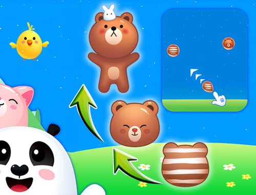 Jeu Merge animal: bulleuse de bulles  en ligne