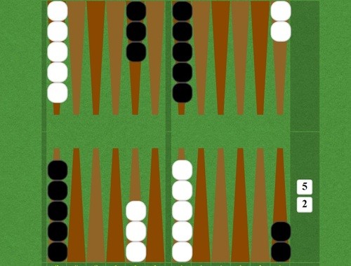 Jeu Backgammon court  en ligne