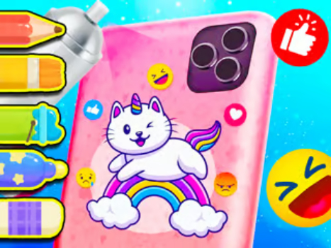 Jeu Livre de coloriage: étui de téléphone  en ligne