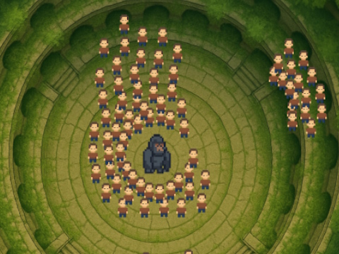 Jeu Humains vs gorille  en ligne