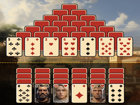 Jeu Pyramide solitaire ancienne Rome  en ligne