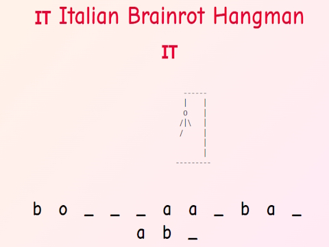 Jeu Hangman italien de Brainrot!  en ligne