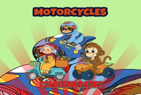 Jeu Coloriages de moto  en ligne