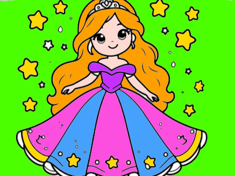 Jeu Retour à l'école Princess Coloring Book  en ligne