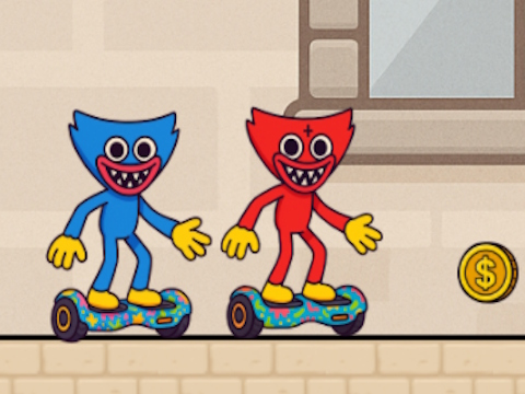 Jeu Hugli rouge et bleu  en ligne