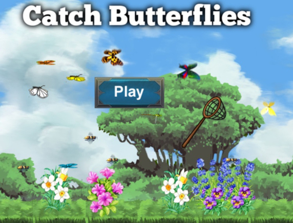 Jeu Attraper des papillons  en ligne
