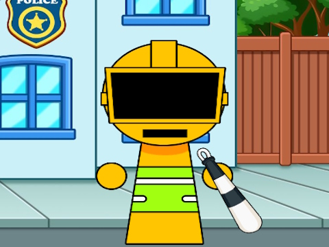 Jeu Policeur de Sprunki pour les enfants  en ligne
