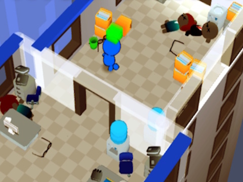Jeu Bagarre de bureau  en ligne