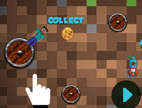 Jeu Mineblock tourne et vole l'aventure  en ligne