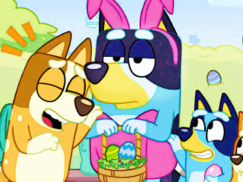 Jeu Puzzle de puzzle: Bluey Pâques Dress Up  en ligne