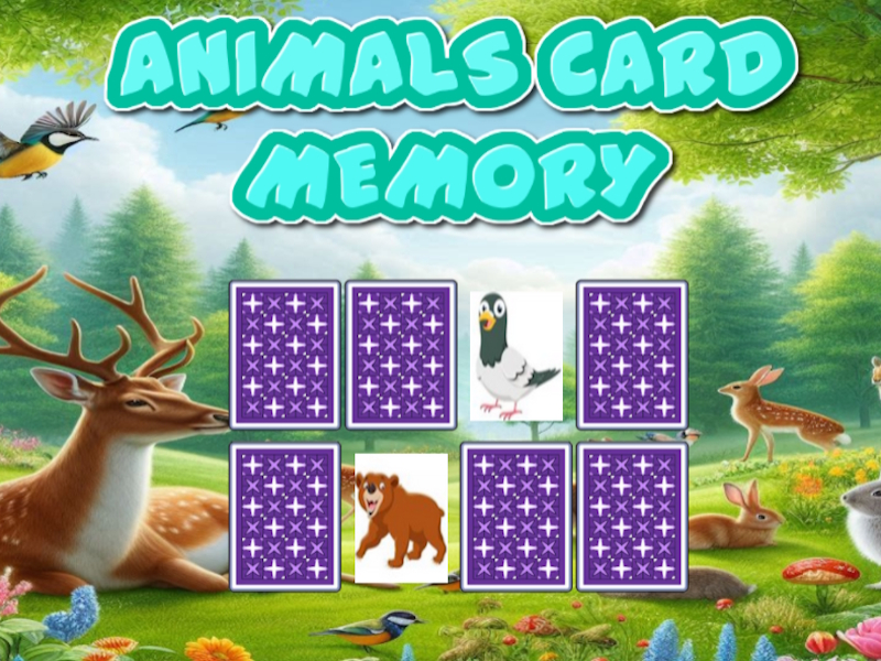 Jeu Mémoire de cartes d'animaux en ligne