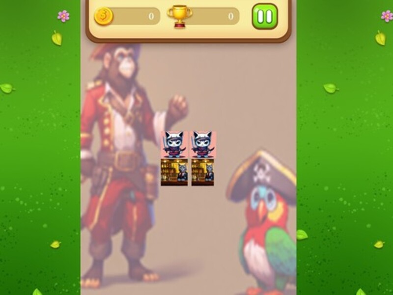 Jeu Correspondance de mémoire de chat pirate en ligne