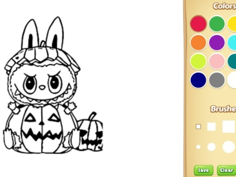 Jeu Halloween Labubu Coloring & Drawing Game en ligne