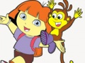 Jeu Dora The Explorer Coloring Fun  en ligne