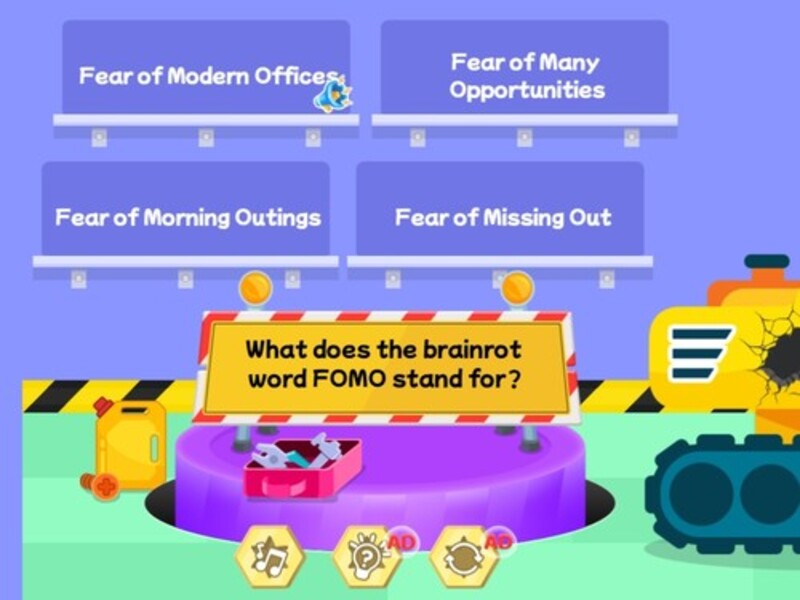 Jeu Quiz pour enfants: Brainrot Words Quiz en ligne