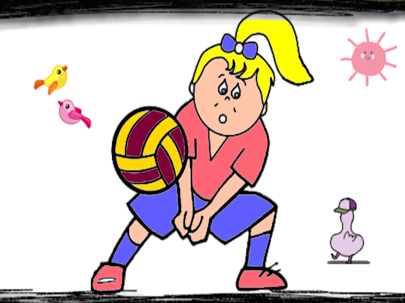 Jeu Coloriage amusant de volleyball en ligne