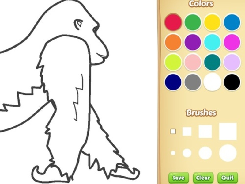 Jeu Livre de coloriage gorille pour les enfants en ligne