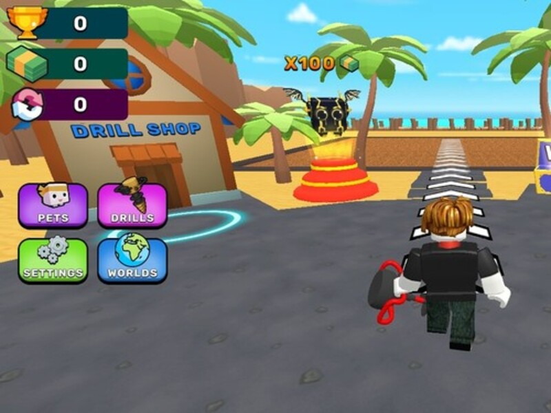 Jeu OBBY: Creusez au centre de la terre en ligne