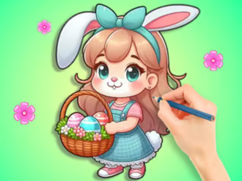 Jeu Livre de coloriage: Oeufs de Pâques bricolage en ligne