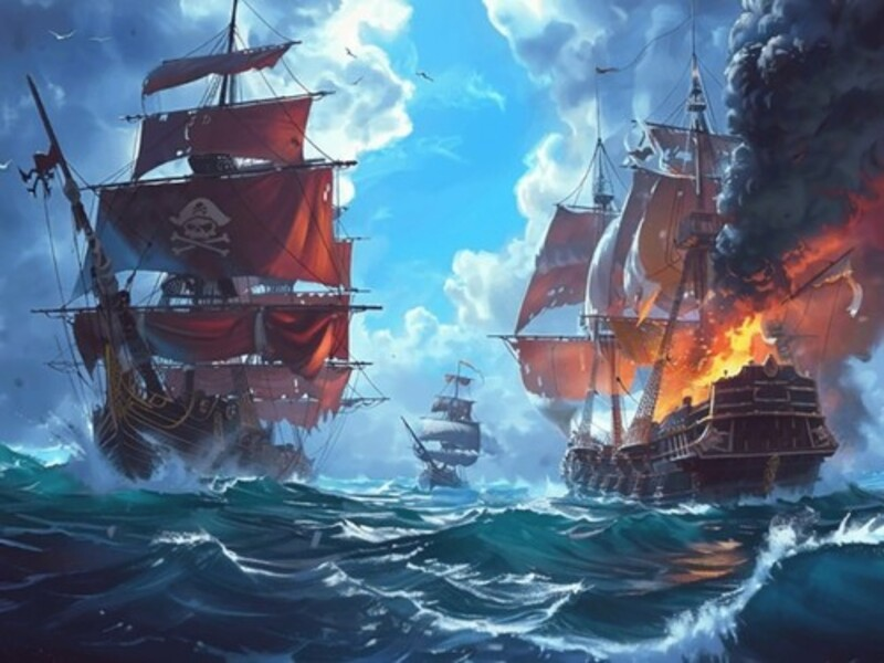 Jeu Pirate Ships: construire et combattre en ligne