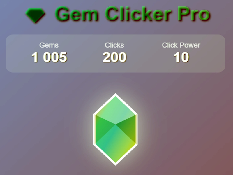 Jeu Gem Clicker Pro en ligne