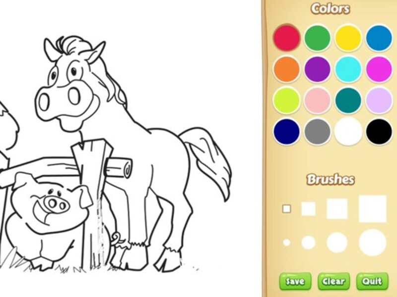 Jeu Livre de coloriage d'animaux de ferme pour les enfants en ligne