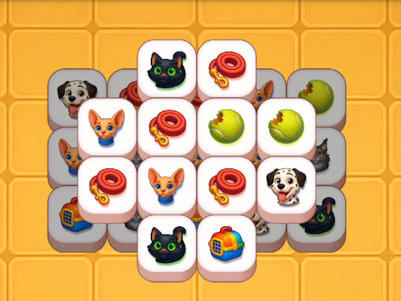 Jeu Animaux de compagnie, découvertes et fusionner les carreaux en ligne