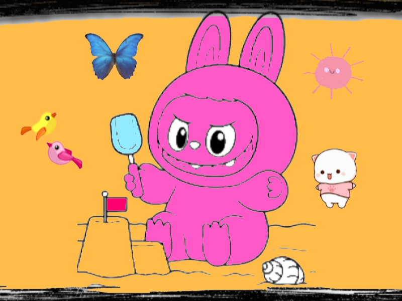 Jeu Aventure coloriage de Labubu en ligne