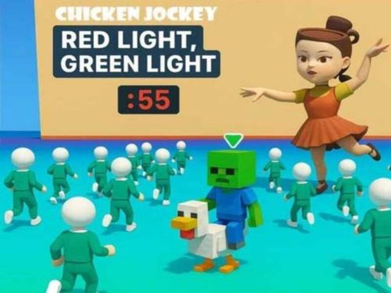 Jeu Jockey de poulet: feu vert clair rouge en ligne