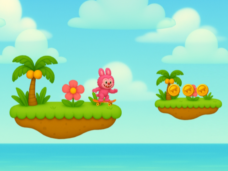 Jeu Parkour Labubu Skate en ligne